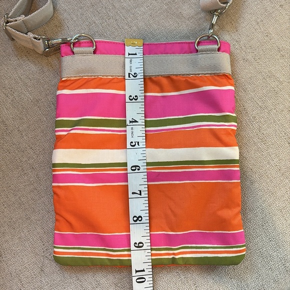LeSportSac Striped Nylon Crossbody Bag Adjustable Strap - Picture 16 of 16